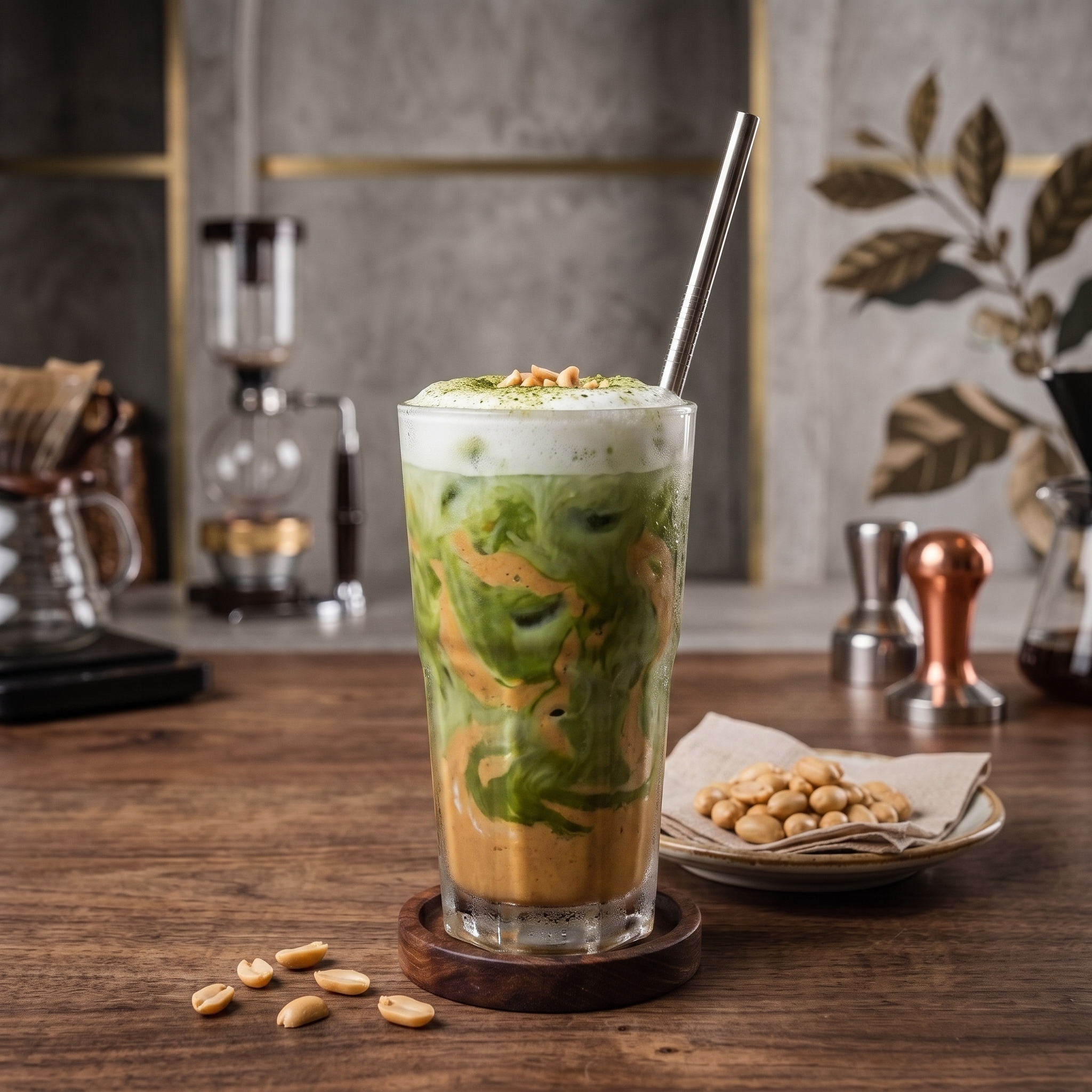 Iced Matcha Peanut Butter